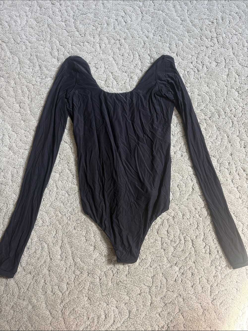 Aerie Black Long-Sleeve One-Piece Bodysuit